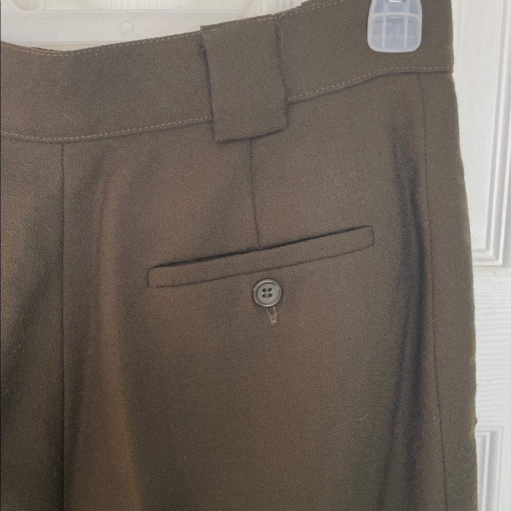 ANNE KLEIN TWEED V-NECK SEMI CROPPED BLAZER JACKET SUIT PAIRED WOOL PANTS SZ 8 - Picture 10 of 12